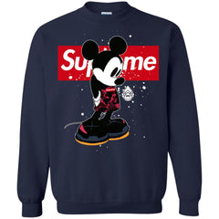 Supreme Mickey Babe Cute Love T-shirt Crewneck Pullover Sweatshirt Crewneck Pullover Sweatshirt - parenttees