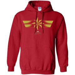 Marvel Captain Marvel Retro Red Yellow Logo Pullover Hoodie Sweatshirt Pullover Hoodie Sweatshirt - parenttees