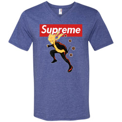 Supreme Naruto T-shirt Men V-Neck T-Shirt