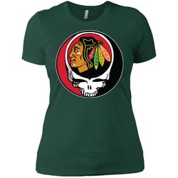 Chicago Blackhawks Grateful Dead Steal Your Face Hockey Nhl Shirts Women Cotton T-Shirt