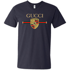 New Gucci Porsche Shirt Men V-Neck T-Shirt Men V-Neck T-Shirt - parenttees