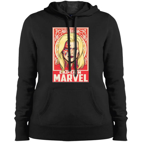 Captain Marvel Ornament Women Hooded Sweatshirt Black / X-Small Women Hooded Sweatshirt - parenttees