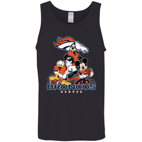 Mickey Mouse Denver Broncos American Football Nfl Sports Shirt Men Cotton Tank Black / X-Small Men Cotton Tank - parenttees