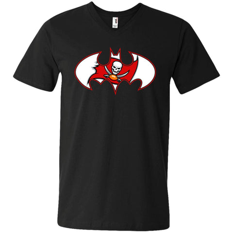 We Are The Tampa Bay Buccaneers Batman Nfl Mashup Men V-Neck T-Shirt Black / S Men V-Neck T-Shirt - parenttees