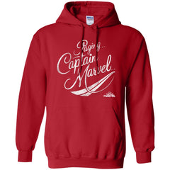 Captain Marvel Paging Distressed Cursive Pullover Hoodie Sweatshirt Pullover Hoodie Sweatshirt - parenttees