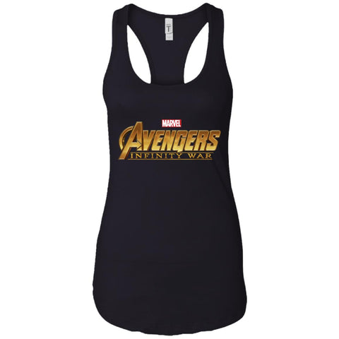 Marvel Avengers Infinity War Golden Logo Women Tank Top Black / X-Small Women Tank Top - parenttees