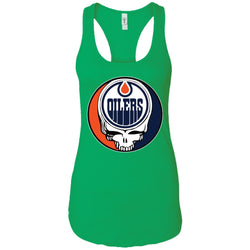 Edmonton Oilers Grateful Dead Steal Your Face Hockey Nhl Shirts Women Tank Top