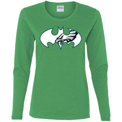 We Are The Philadelphia Eagles Batman Nfl Mashup Women Long Sleeve Shirt