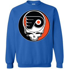 Philadelphia Flyers Grateful Dead Steal Your Face Hockey Nhl Shirts Crewneck Pullover Sweatshirt Crewneck Pullover Sweatshirt - parenttees