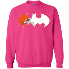 We Are The Cleveland Browns Batman Nfl Mashup Crewneck Pullover Sweatshirt Crewneck Pullover Sweatshirt - parenttees