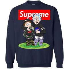 Supreme Rick And Morty T-shirt Crewneck Pullover Sweatshirt Crewneck Pullover Sweatshirt - parenttees