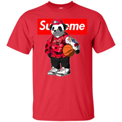 Supreme Bear Basketball T-shirt Men Cotton T-Shirt Men Cotton T-Shirt - parenttees