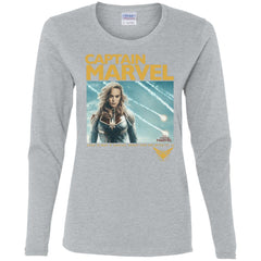 Captain Marvel Vintage Movie Poster Style Women Long Sleeve Shirt Women Long Sleeve Shirt - parenttees