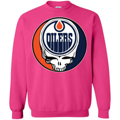 Edmonton Oilers Grateful Dead Steal Your Face Hockey Nhl Shirts Crewneck Pullover Sweatshirt Crewneck Pullover Sweatshirt - parenttees