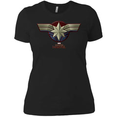 Marvel Captain Marvel Movie Chest Symbol Women Cotton T-Shirt Women Cotton T-Shirt - parenttees