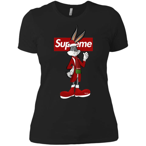 Supreme Rabbit Party T-shirt Women Cotton T-Shirt Black / X-Small Women Cotton T-Shirt - parenttees