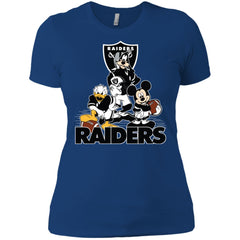 Mickey Mouse Oakland Raiders American Football Nfl Sports Shirt Women Cotton T-Shirt Women Cotton T-Shirt - parenttees