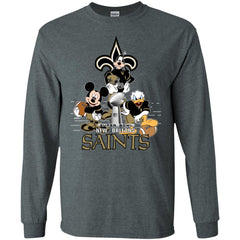 Nfl – New Orleans Saints Donald Duck Goofy Mickey Mouse Super Bowl 2019 Football Men Long Sleeve Shirt Men Long Sleeve Shirt - parenttees