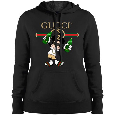 Gucci Mickey Mouse Top Trending T-shirt Women Hooded Sweatshirt Black / X-Small Women Hooded Sweatshirt - parenttees