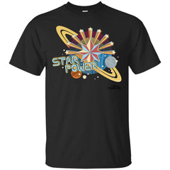 Captain Marvel Star Power Retro Style Men Cotton T-Shirt Men Cotton T-Shirt - parenttees