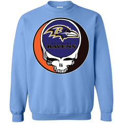 Baltimore Ravens Grateful Dead Steal Your Face Football Nfl Shirts Crewneck Pullover Sweatshirt Crewneck Pullover Sweatshirt - parenttees