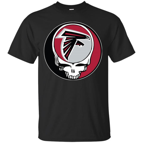 Atlanta Falcons Grateful Dead Steal Your Face Football Nfl Shirts Men Cotton T-Shirt Black / S Men Cotton T-Shirt - parenttees