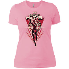 Marvel Captain Marvel Retro Style Flight Women Cotton T-Shirt Women Cotton T-Shirt - parenttees