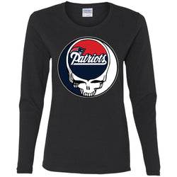 New England Patriots Grateful Dead Steal Your Face Football Nfl Shirts Women Long Sleeve Shirt