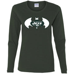 We Are The New York Jets Batman Nfl Mashup Women Long Sleeve Shirt Women Long Sleeve Shirt - parenttees