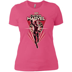 Marvel Captain Marvel Retro Style Flight Women Cotton T-Shirt Women Cotton T-Shirt - parenttees