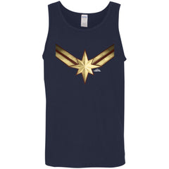 Captain Marvel Gleaming Chest Logo Men Cotton Tank Men Cotton Tank - parenttees