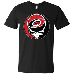 Carolina Hurricanes Grateful Dead Steal Your Face Hockey Nhl Shirts Men V-Neck T-Shirt Men V-Neck T-Shirt - parenttees