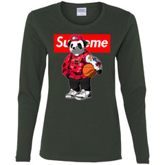 Supreme Bear Basketball T-shirt Women Long Sleeve Shirt Women Long Sleeve Shirt - parenttees