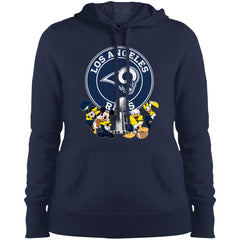 Nfl – Los Angeles Rams Super Bowl 2019 Mickey Mouse Minnie Mouse Donald Duck Daisy Duck Football Women Hooded Sweatshirt Women Hooded Sweatshirt - parenttees