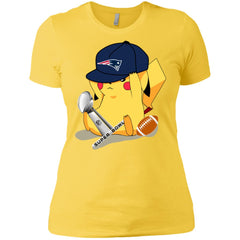 Nfl - New England Patriots Pikachu Super Bowl 2019 Football Women Cotton T-Shirt Women Cotton T-Shirt - parenttees