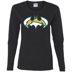 We Are The Los Angeles Chargers Batman Nfl Mashup Women Long Sleeve Shirt Women Long Sleeve Shirt - parenttees