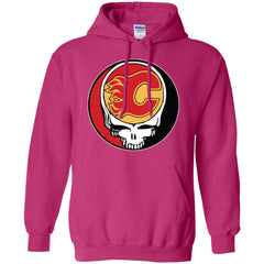 Calgary Flames Grateful Dead Steal Your Face Hockey Nhl Shirts Pullover Hoodie Sweatshirt Pullover Hoodie Sweatshirt - parenttees