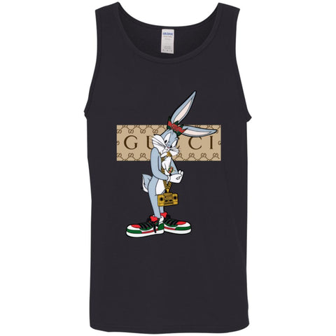 Best Gucci Rabbit T-shirt Men Cotton Tank Black / X-Small Men Cotton Tank - parenttees