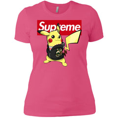 Supreme Pikachu T-shirt Women Cotton T-Shirt Women Cotton T-Shirt - parenttees