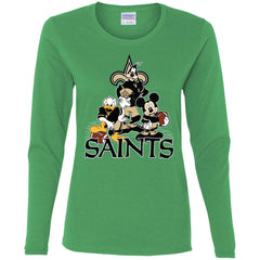 Mickey Mouse New Orleans Saints American Football Nfl Sports Shirt Women Long Sleeve Shirt Women Long Sleeve Shirt - parenttees