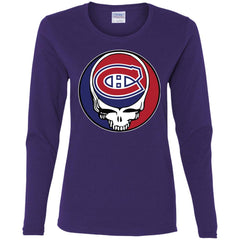 Montreal Canadiens Grateful Dead Steal Your Face Hockey Nhl Shirts Women Long Sleeve Shirt Women Long Sleeve Shirt - parenttees