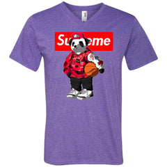 Supreme Bear Basketball T-shirt Men V-Neck T-Shirt Men V-Neck T-Shirt - parenttees