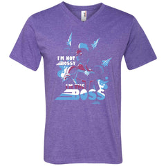 Captain Marvel I'm The Boss Space Blue Red Men V-Neck T-Shirt Men V-Neck T-Shirt - parenttees
