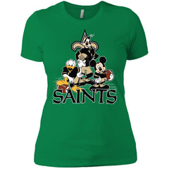 Mickey Mouse New Orleans Saints American Football Nfl Sports Shirt Women Cotton T-Shirt Women Cotton T-Shirt - parenttees