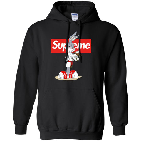 Supreme Rabbit Smoking T-shirt Pullover Hoodie Sweatshirt Black / S Pullover Hoodie Sweatshirt - parenttees