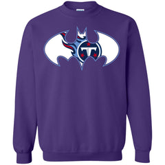 We Are The Tennessee Titans Batman Nfl Mashup Crewneck Pullover Sweatshirt Crewneck Pullover Sweatshirt - parenttees