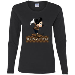 Louis Vuitton Mickey T-shirt Women Long Sleeve Shirt