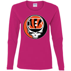 Cincinnati Bengals Grateful Dead Steal Your Face Football Nfl Shirts Women Long Sleeve Shirt Women Long Sleeve Shirt - parenttees