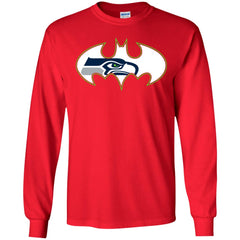 We Are The Seattle Seahawks Batman Nfl Mashup Men Long Sleeve Shirt Men Long Sleeve Shirt - parenttees