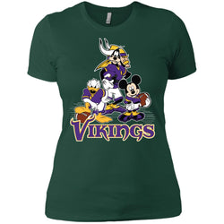 Mickey Mouse Minnesota Vikings American Football Nfl Sports Shirt Women Cotton T-Shirt